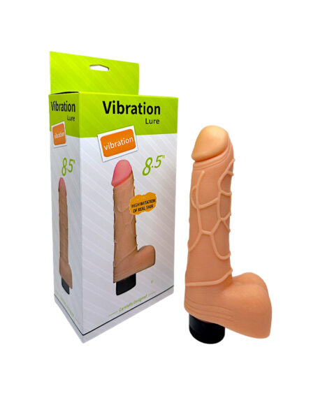 Vibrador lure 8.5¨ con testiculos