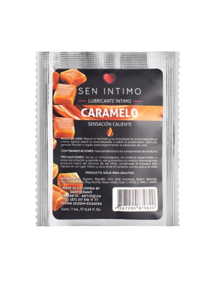 Lubricante caliente sachet caramelo x7ml
